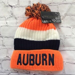 NWT University of Auburn Pom Pom Toboggan Beenie ~ Auburn University Unisex